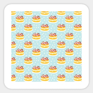 Strawberry Cake Blue Sticker